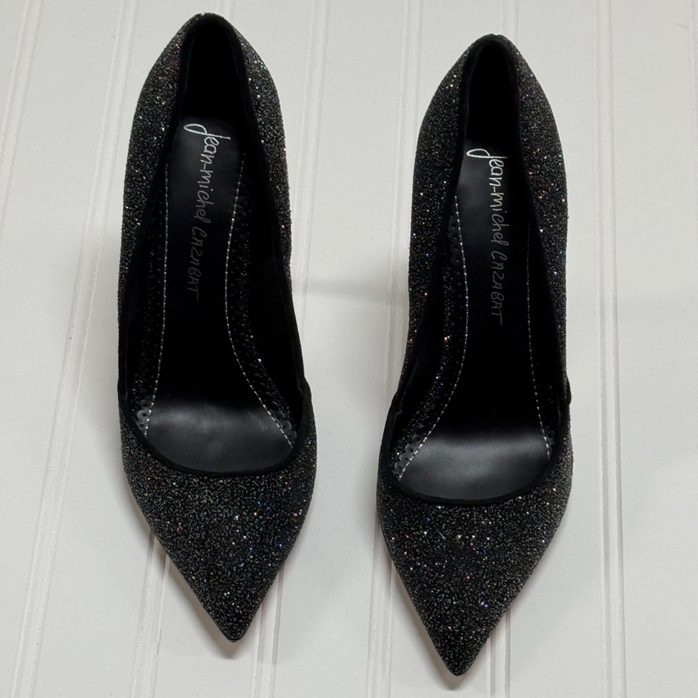 Jean Michel Cazabat Emma Galaxy Black Stiletto Shoes Size 40/US 10
